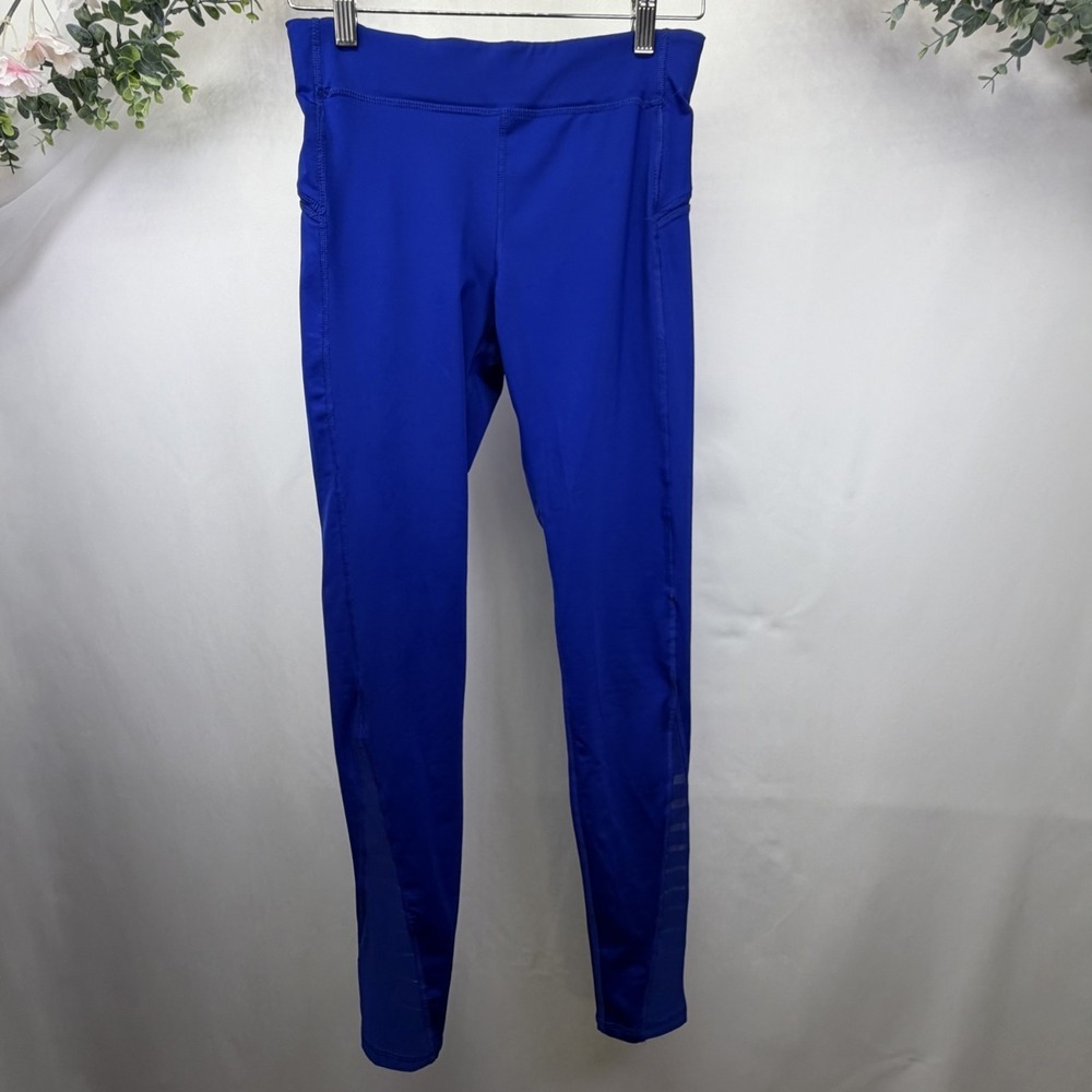 Champion C9 Womens  Leggings‎ Medium Blue Mesh W/ Pocket Gym Yoga Run